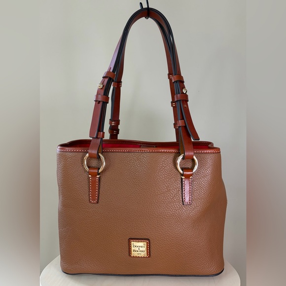 Dooney & Bourke Briana Shoulder Tote Carmel Brown Leather EUC - Picture 4 of 17